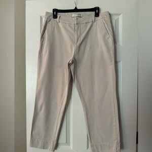 Liverpool Kelsey cropped trouser pants, stone color, size 12/31